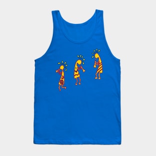 Arizona Kokopelli Colorful Tribal Flute Players Tank Top